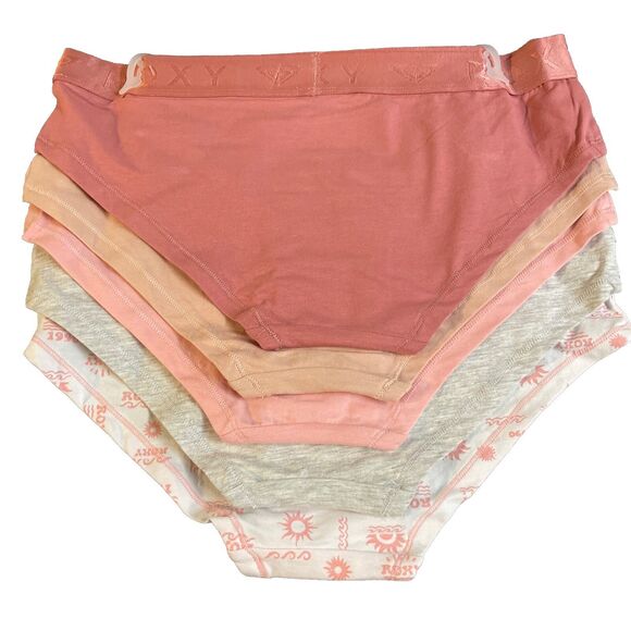 Roxy Brief Underwear Panties Cotton Spandex Blend 5 Pack Women’s Large Tag Free - Picture 5 of 7